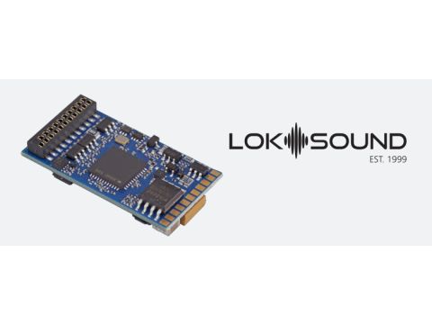 ESU LokSound 5 - DCC/MM/SX/M4 "empty decoder", 6-pin NEM651, retail, with speaker 11x15mm (ESU58416)