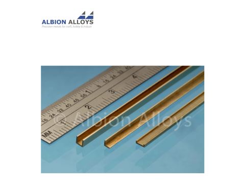 Albion Alloys Brass C-beam - 1 x 3.0 x 1 mm (CC3)