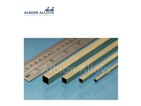 Albion Alloys Square Brass Tube - 1.6  mm (SSB1M)