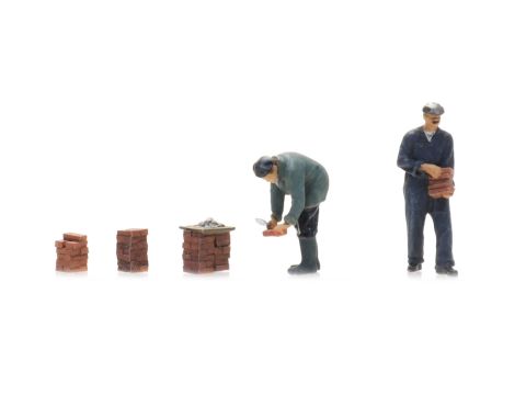 Artitec Bricklayers 1930s - 1990s - ready-made, painted - H0 / 1:87 (AR5870013)