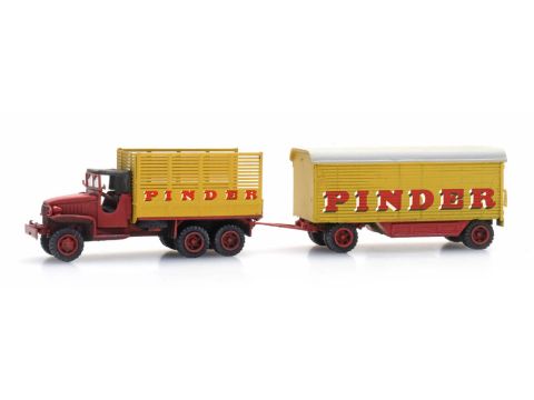 Artitec Pinder Circus wagon + GMC 353 - ready-made, painted - N / 1:160 (AR316.086)