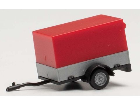 Herpa Aanhanger (personenauto), rood - H0 / 1:87 (H051576-004)