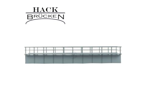 Hack Brücken Plate girder bridge - Single track T036 - Grey - 36cm - H0 / 1:87 (60050)