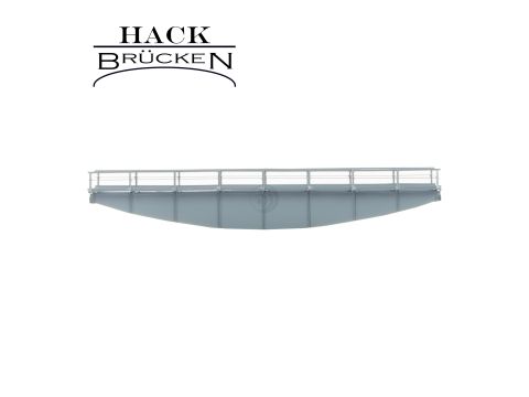 Hack Brücken Plate girder bridge - Single track T28 - Grey - 28cm - H0 / 1:87 (12150)