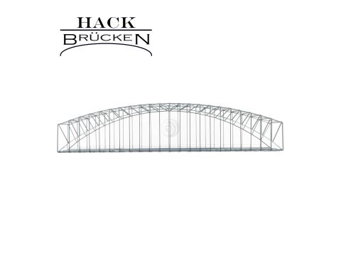 Hack Brücken Arch bridge - 2 track B75 - Grey - 74,5cm - H0 / 1:87 (13540)