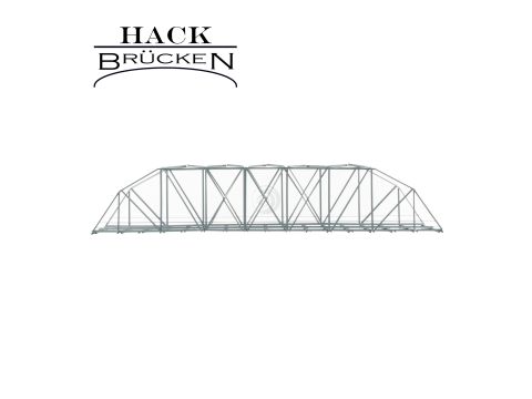Hack Brücken Arch bridge - 2 track BK50-2 - Grey - 50cm - H0 / 1:87 (13850)