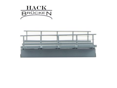 Hack Brücken Straight element - 2 track G94-2 - Grey - 94mm - H0 / 1:87 (16310)