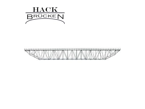 Hack Brücken Box girder bridge - 2 track KU100-2 - Grey - 100cm - H0 / 1:87 (11730)