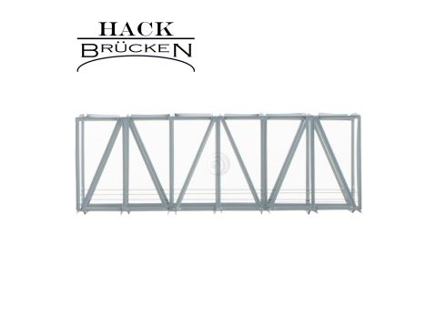 Hack Brücken Truss Girder Bridge - Single track K21R - Grey - 21cm - H0 / 1:87 (11100)