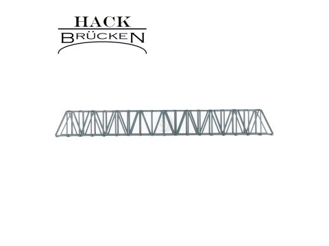 Hack Brücken Truss Girder Bridge - Single track K81 - Grey - 81cm - H0 / 1:87 (11600)