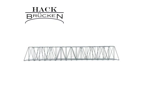 Hack Brücken Truss Girder Bridge curved - 2 track K63S-2 - Grey - 63cm - H0 / 1:87 (11560)