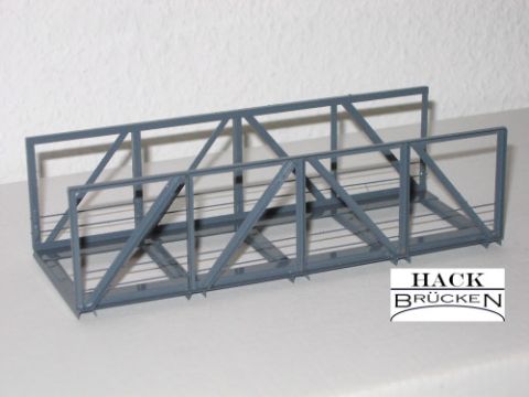 Hack Brücken Pratt Truss Bridge - Single track V15 - Grey - 15cm - H0 / 1:87 (10050)