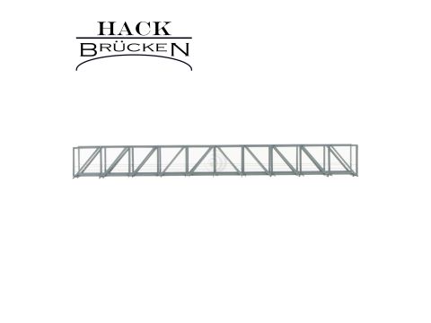 Hack Brücken Pratt Truss Bridge - Single track V38 - Grey - 38cm - H0 / 1:87 (10460)