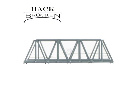 Hack Brücken Pratt Truss Bridge - 2 track V18-2 - Grey - 18cm - H0 / 1:87 (10110)