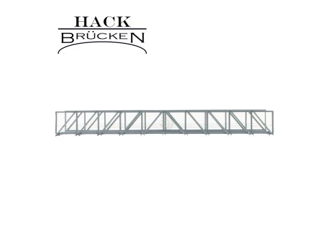Hack Brücken Pratt Truss Bridge - 2 track V38-2 - Grey - 38cm - H0 / 1:87 (10470)