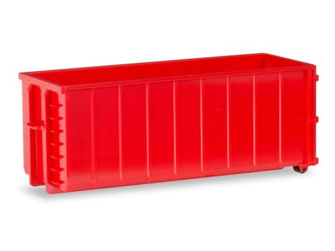 Herpa Ribbed roll-off trays, red - H0 / 1:87 (H053884)