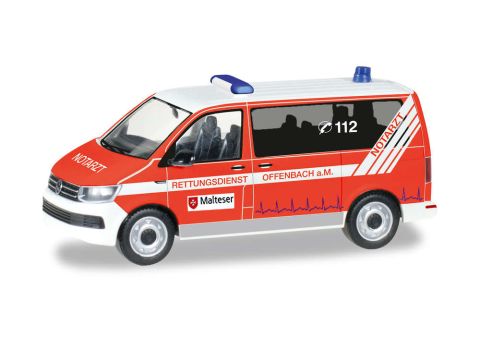 Herpa Volkswagen T6 Malteser Offenbach - red - H0 / 1:87 (RI093415)