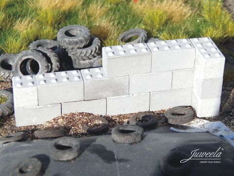 Juweela Concrete blocks knobs - 10x - H0 / 1:87 (JW28330)