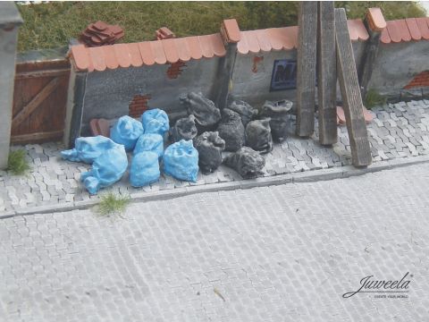 Juweela Bags (garbage/transport) - black+blue - 10x + 10x - 0 / 1:43,5 (JW24188)