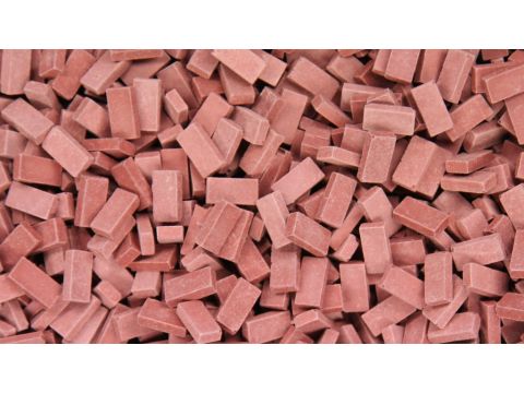 Juweela Bricks (NF) - dark brick red - 0.72 x 0.36 x 0.18 cm - 1:32 / 1:35 (JW23028)