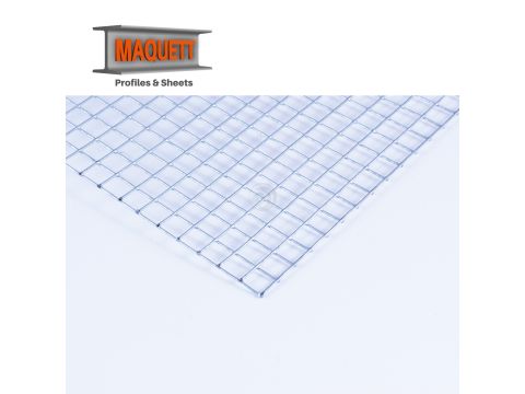 Maquett Metal sheet - Stainless Steel Mesh 6,0mm - 140x200x1.45mm (820-15)