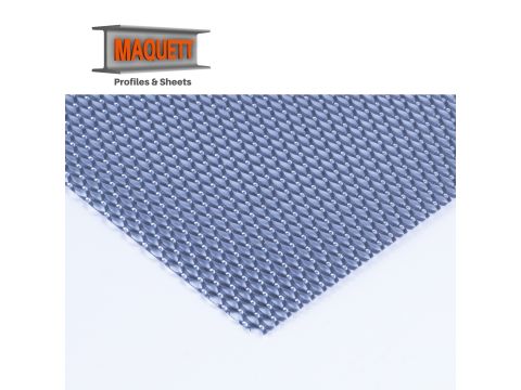Maquett Metal sheet - Stainless Steel Mesh 1,7x3,5mm - 140x200x1,10mm (820-23)