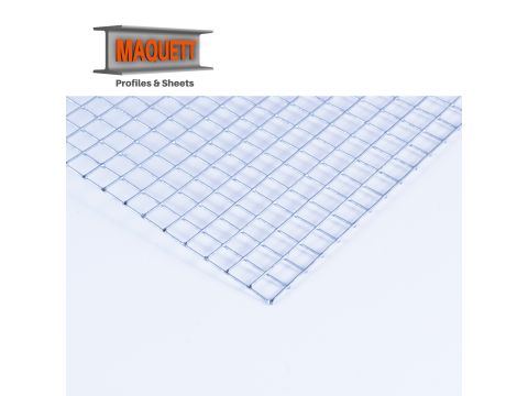 Maquett Metal sheet - Steel Grating Mesh 5,7mm - 140x200x1,20mm (801-15)