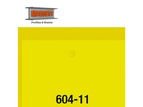 Maquett PVC sheet - Foil - Clear Yellow - 194x320x0,10mm (604-11)