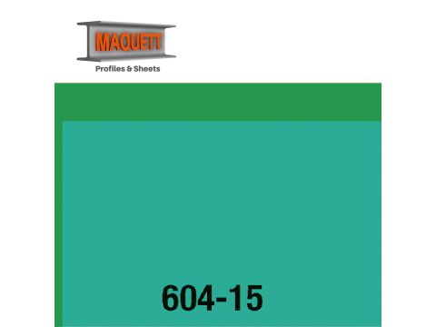 Maquett PVC sheet - Foil - Clear Green - 194x320x0,10mm (604-15)