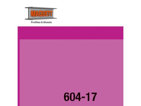Maquett PVC sheet - Foil - Clear Pink - 194x320x0,10mm (604-17)
