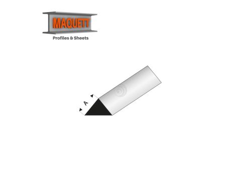 Maquett Styrene Profiles - Triangle 90 - Length: 330mm - White - 3,0mm / 0.118" (405-53-3-v)