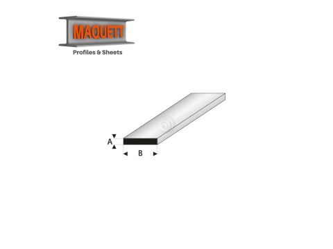Maquett Styrene Profiles - Strip     - Length: 330mm - White - 0,52,0mm/0.02"x0.08"  (408-53-3-v)