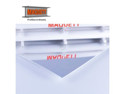 Maquett Styrene sheet - Mirror - Silver - 194 x 320x1.0mm (608-01)