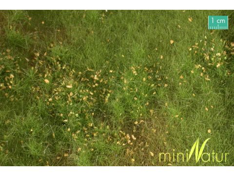 Mininatur Fertile plain meadow with weeds - Spring - ca. 25x15,5cm - H0 / TT (734-21S)