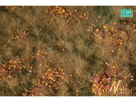 Mininatur Fertile plain meadow with weeds - Late fall - ca. 63x50cm - H0 / TT (734-24G)