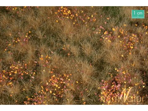 Mininatur Fertile plain meadow with weeds - Late fall - ca. 25x15,5cm - H0 / TT (734-24S)