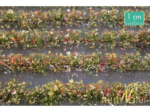 Mininatur Flower field strips - Colourful - ca. 210cm - H0 / TT (767-29)