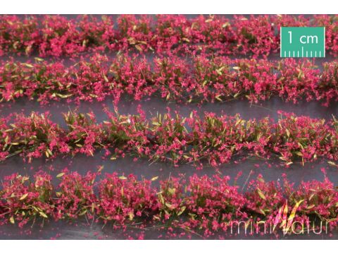 Mininatur Flower field strips - Magenta - ca. 210cm - H0 / TT (767-26)