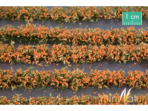 Mininatur Flower field strips - Orange - ca. 210cm - H0 / TT (767-25)