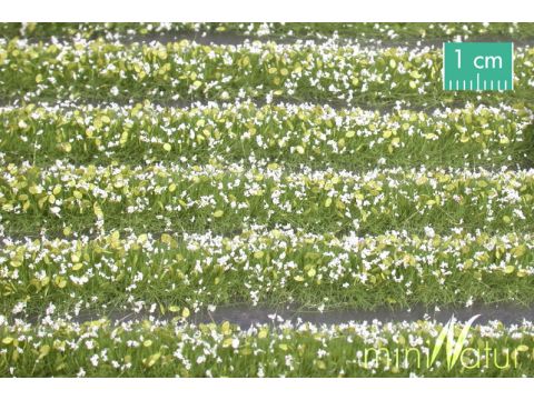 Mininatur Blossem strips - White - ca. 231cm - H0 / TT (731-21)