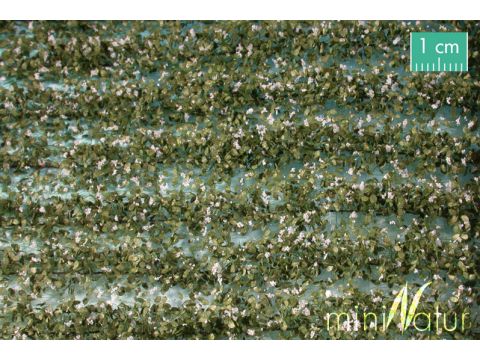 Mininatur Agricultural strips white flowering - Spring - ca. 420cm - H0 / TT (766-25)