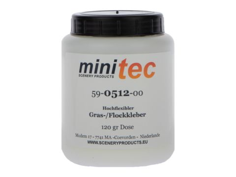 Minitec Highly flexible grasflock adhesive - 120 gr container (59-0512-00)