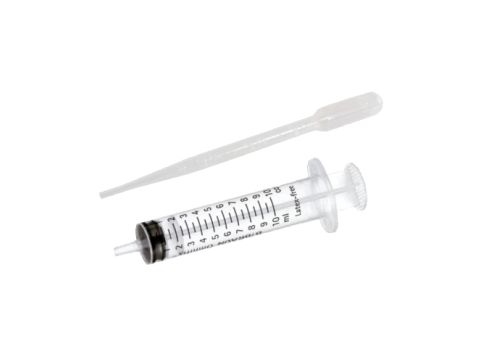 Minitec Plastic pipettes (10x) and Syringe with a blunt needle (1x) (59-9001-00)