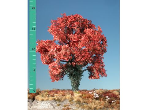 Silhouette Maple overgrown with ivy - Late fall (red) - 2 (ca. 15-20cm) - H0 / TT (231-25)