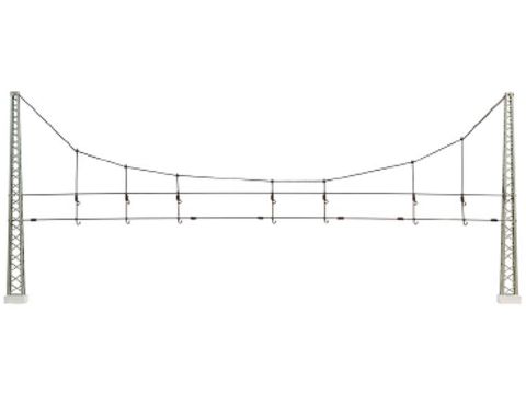 Sommerfeldt Cross span bridge, with mast, 360mm,kit - H0 / 1:87 (131)