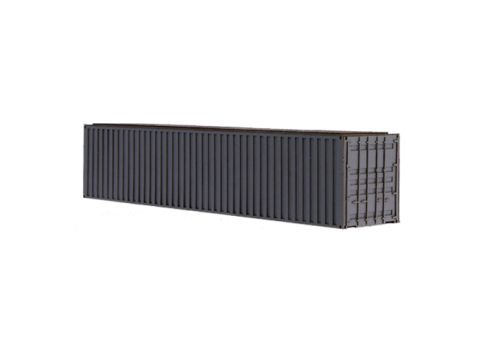 Unique Laser-Cut Building Kit - 40ft Container - dark gray - L: 140mm x B: 28mm x H: 30mm - H0 / 1:87 (10-0005-04D)