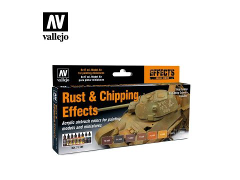 Vallejo Model Air Sets - Rust & Chipping Effects (8) - 17 ml. (71186)