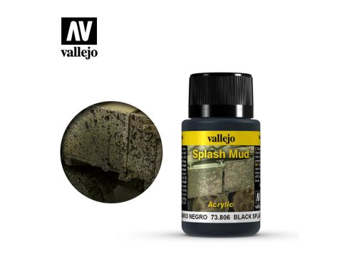 Vallejo Weathering Effects - Black Splash Mud - 40 ml (73.806)