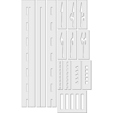 Unique Road marking - templates - Set #1 - H0 / 1:87 (20-0001-04)