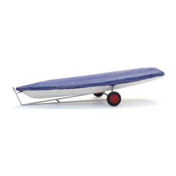 Artitec Sailing boat Laser on trailer - ready-made, painted - H0 / 1:87 (AR387.594)